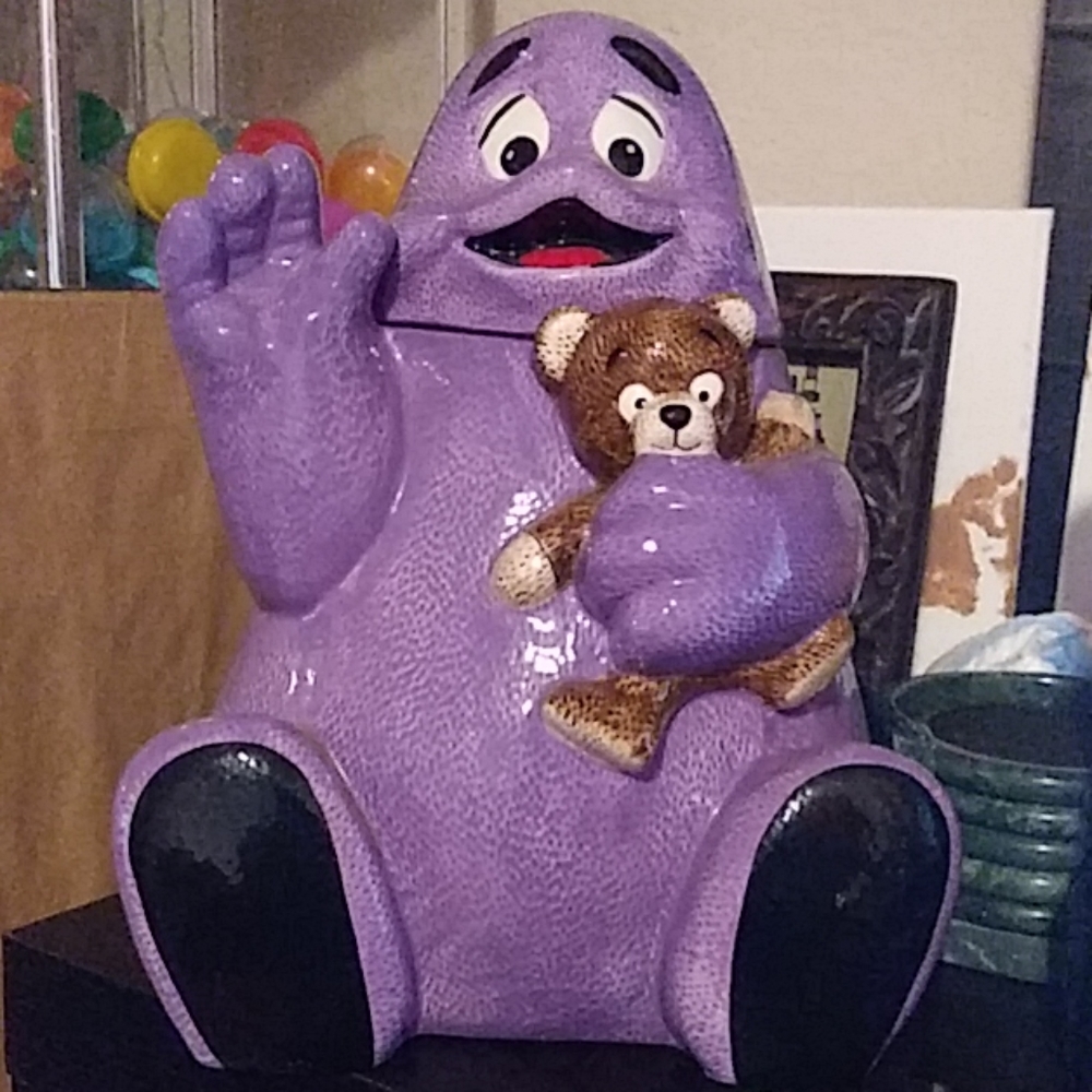 McDonald's Grimace cookie jar